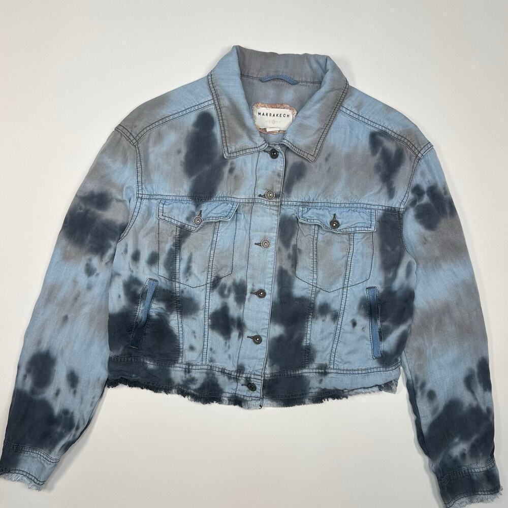 Marrakech Tie Dye Lightweight Jean Jacket Size Small